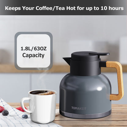 1.8L Stainless Steel Thermal Coffee Carafe